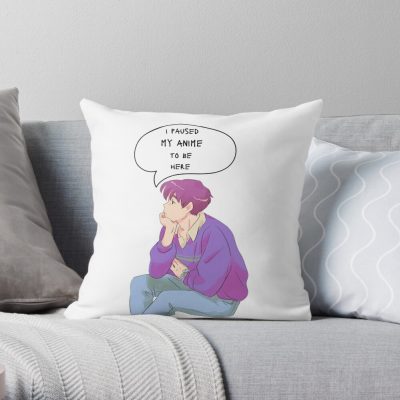 Lookism- I Paused My Anime 3 Throw Pillow Official Lookism Merch