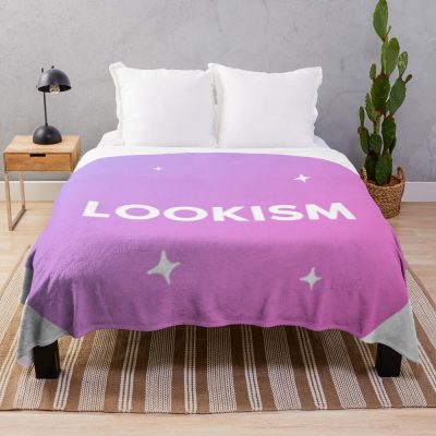 Lookism On Pink Background Throw Blanket Official Lookism Merch